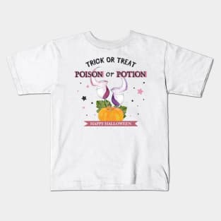 Happy Halloween Trick or Treat Poison or Potion Kids T-Shirt